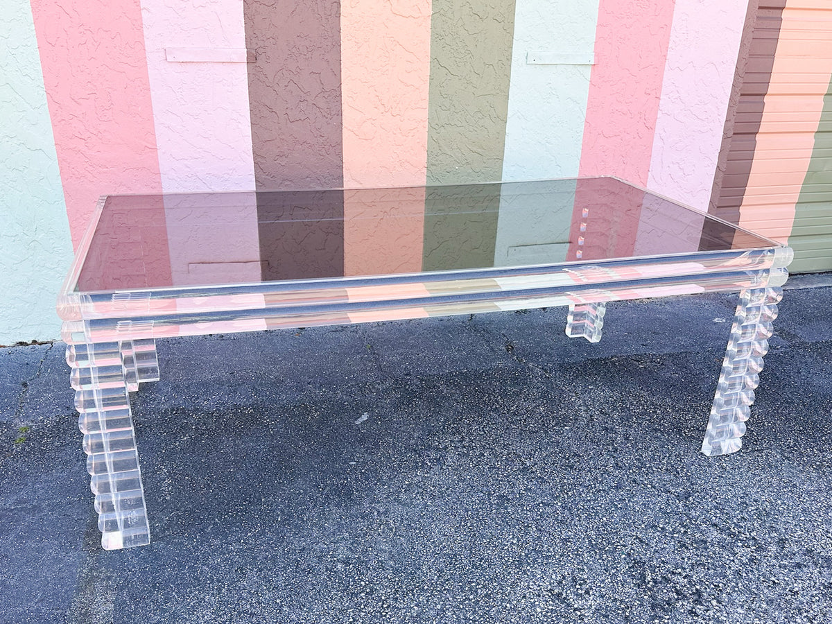 Fab Glam Lucite Stacked Dining Table