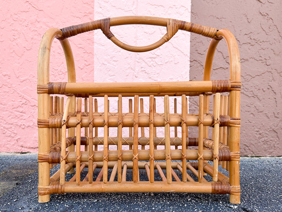 Rattan Magazine Rack