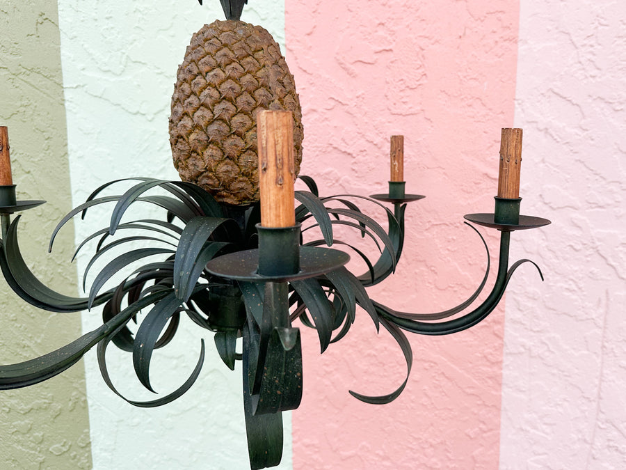 Currey and Company Tole Pineapple Chandelier
