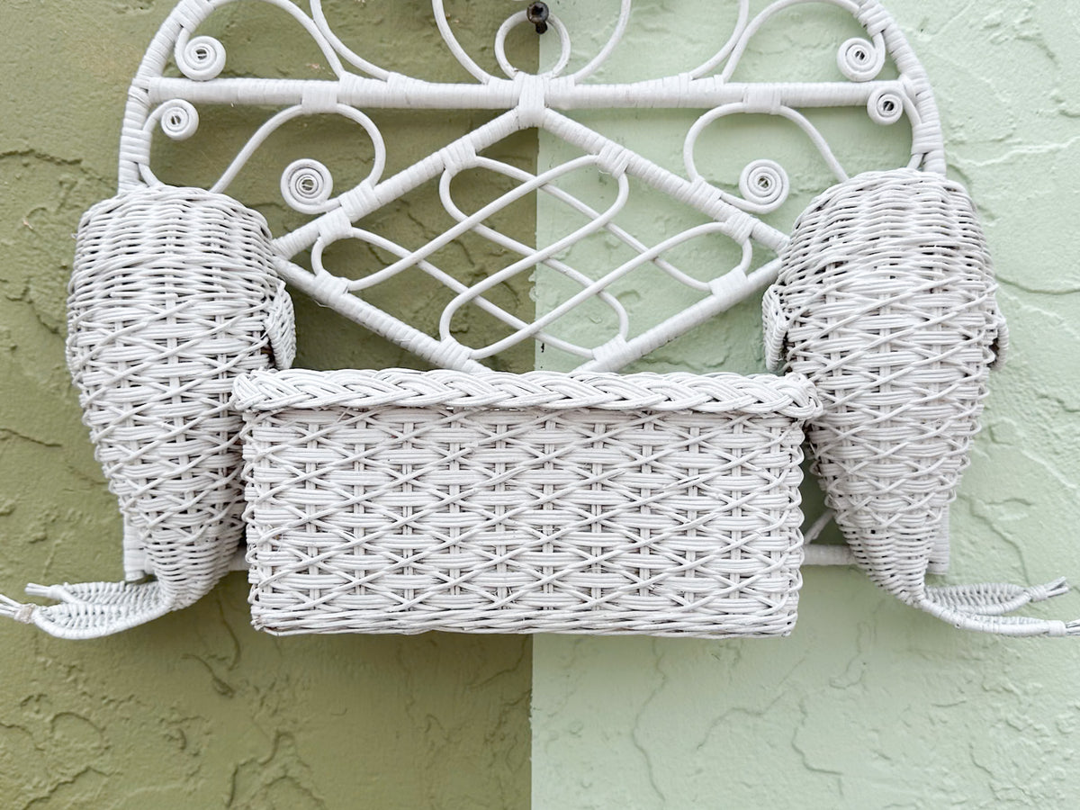 Fish Tail Wicker Wall Basket