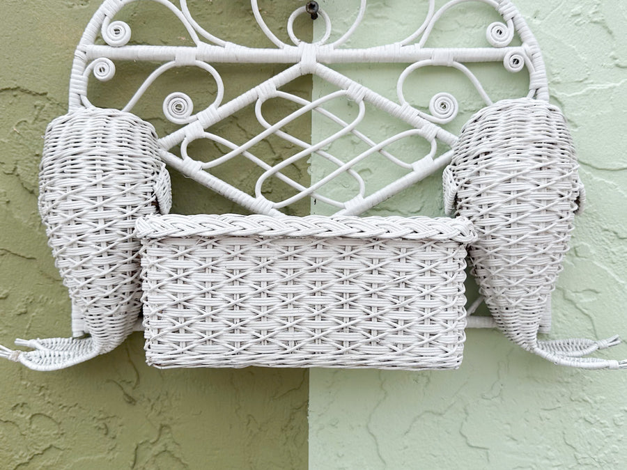 Fish Tail Wicker Wall Basket