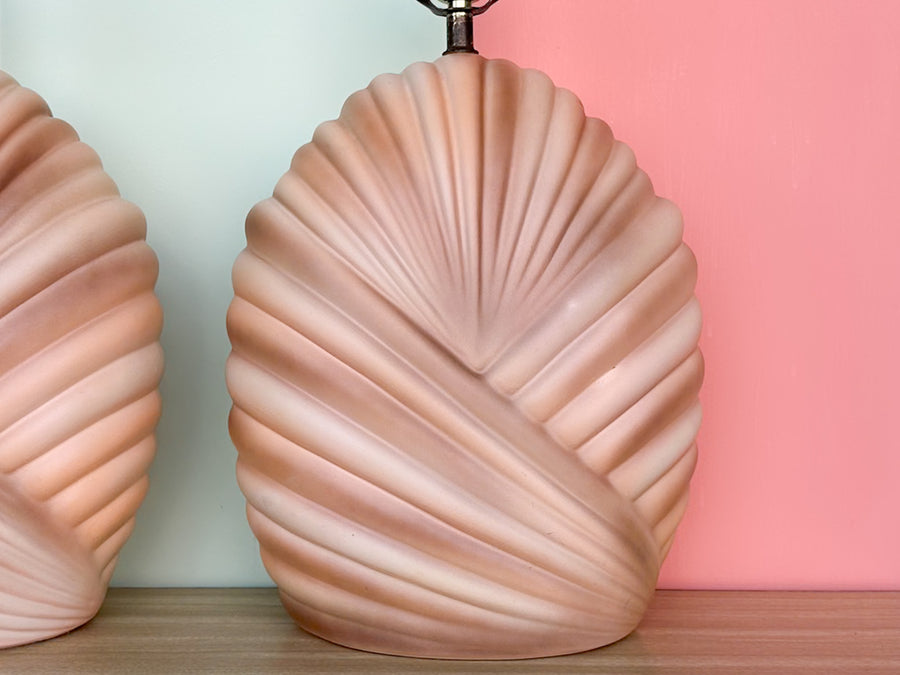 Pair of Ombre Ceramic Lamps