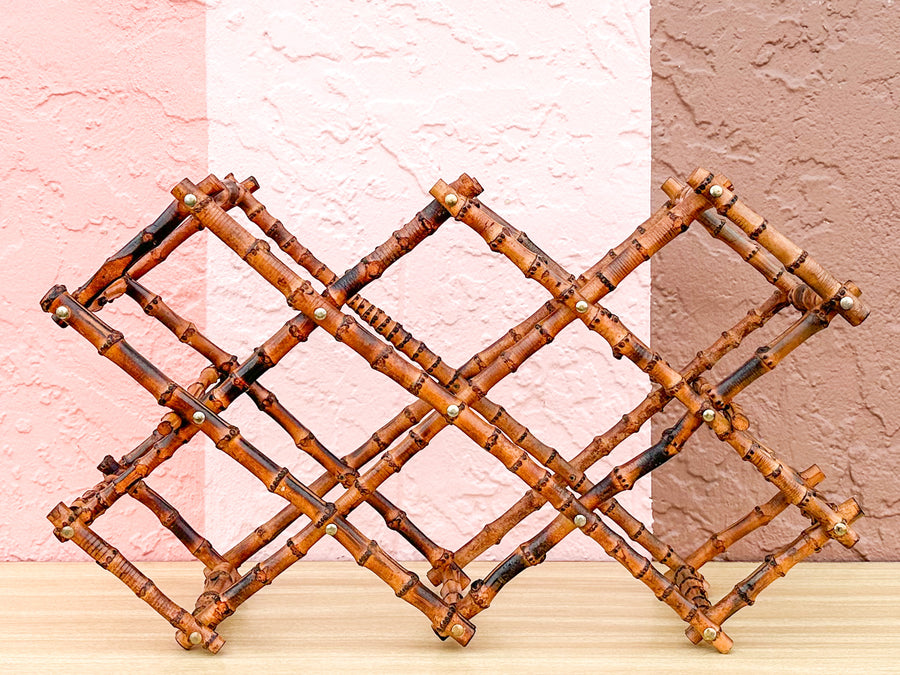 Expanding Bamboo Wine Rack