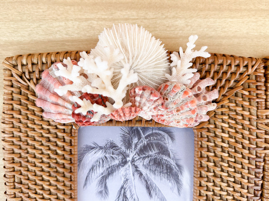 Double Rattan Wrapped Shell Frame