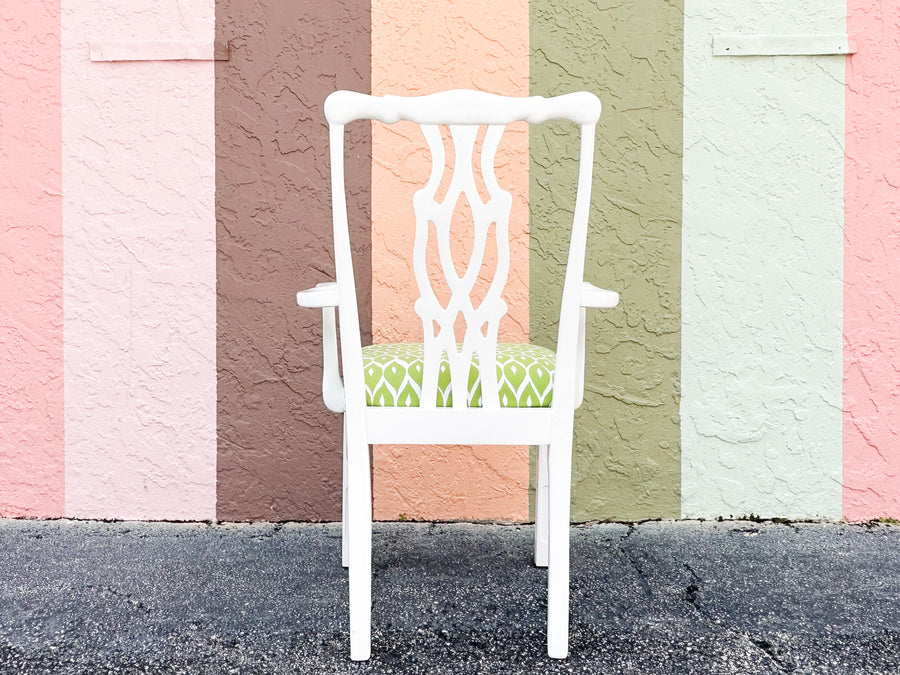 Set of Six Fretwork Dining Chairs