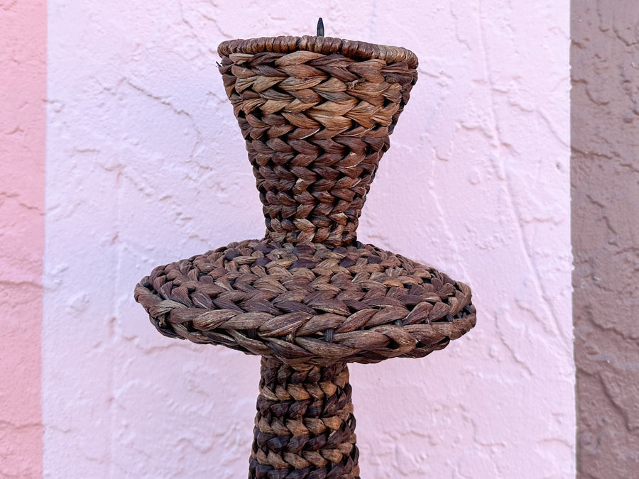 Trio of Seagrass Candlesticks