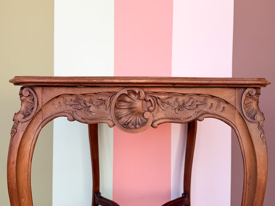 Wood Shell Motif Console
