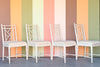 Set of Four Faux Bamboo Dining Chairs