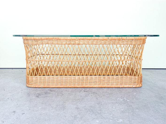 Warehouse Wednesday: McGuire Rattan Coffee Table