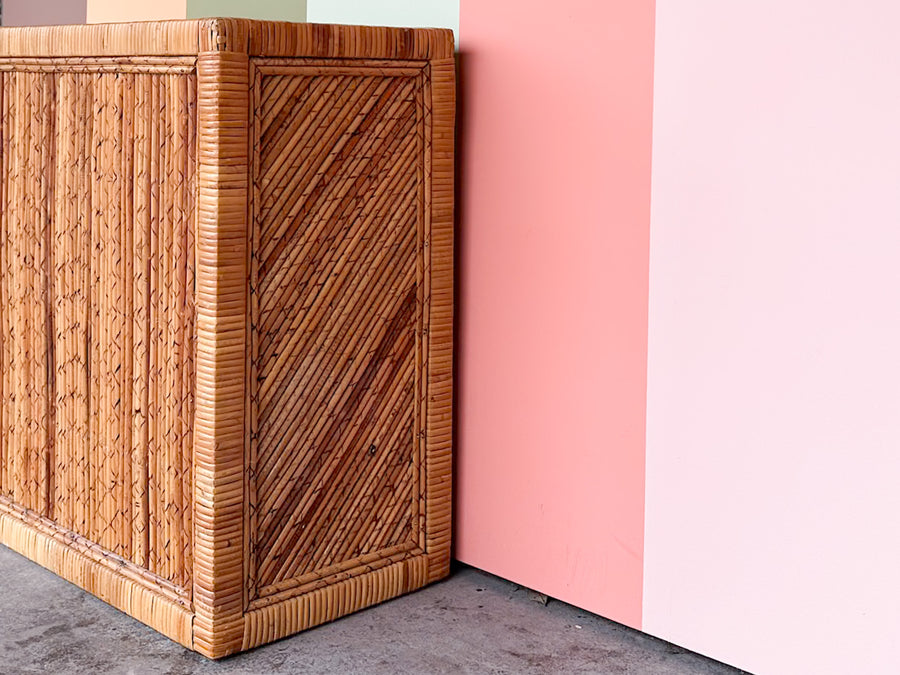 Pencil Reed Rattan Cabinet