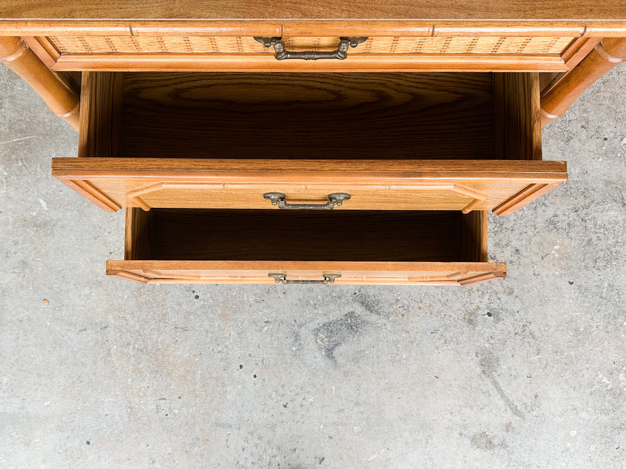 Oversized Faux Bamboo NIghtstand