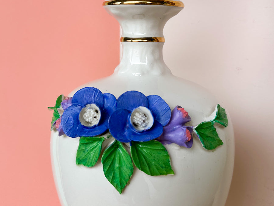 Pair of Sweet Porcelain Flower Lamps