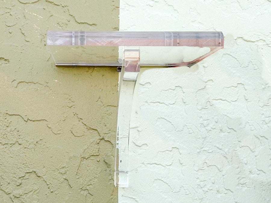 Pair of Lucite Wall Shelves