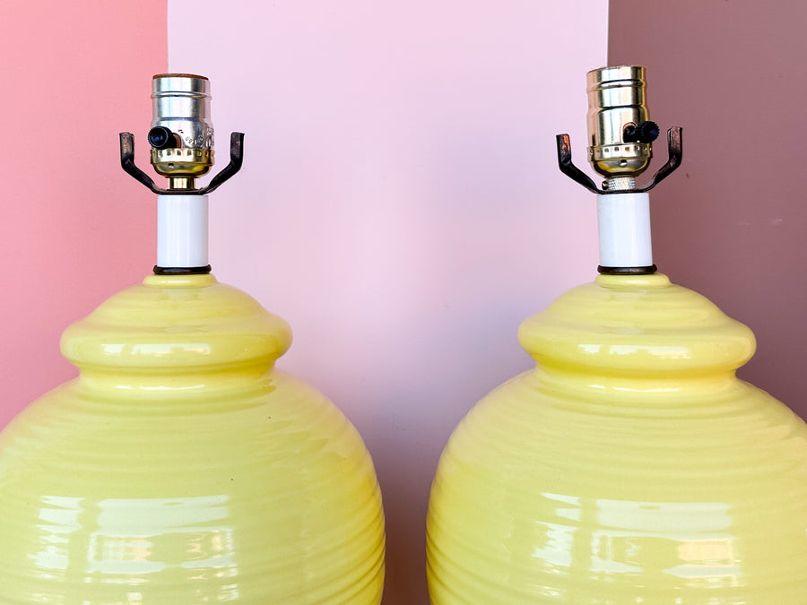 Pair of Happy Yellow Lamps