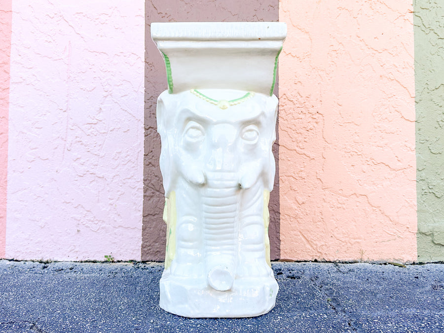 Ceramic Elephant Garden Seat
