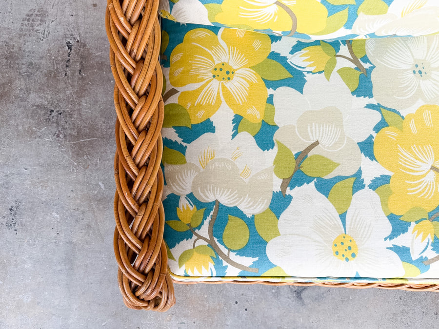 The Wicker Works Braided Rattan Sofa