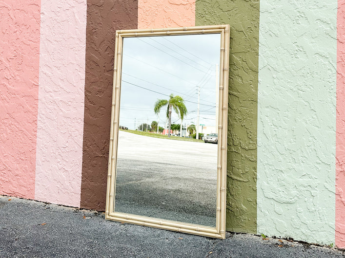 Simple and Chic Faux Bamboo Mirror