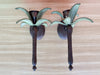 Pair of Palm Tree Wall Sconces