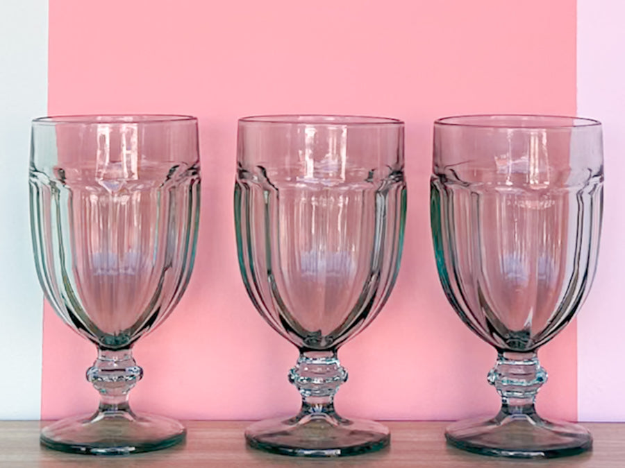 Set of Six Seafoam Goblets