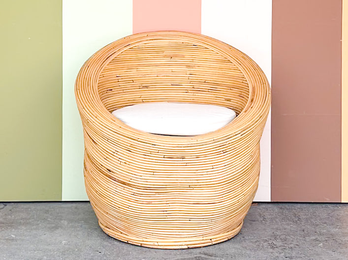 Pencil Reed Rattan Pod Chair