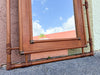 Handsome Rattan Mirror with Brass Detail