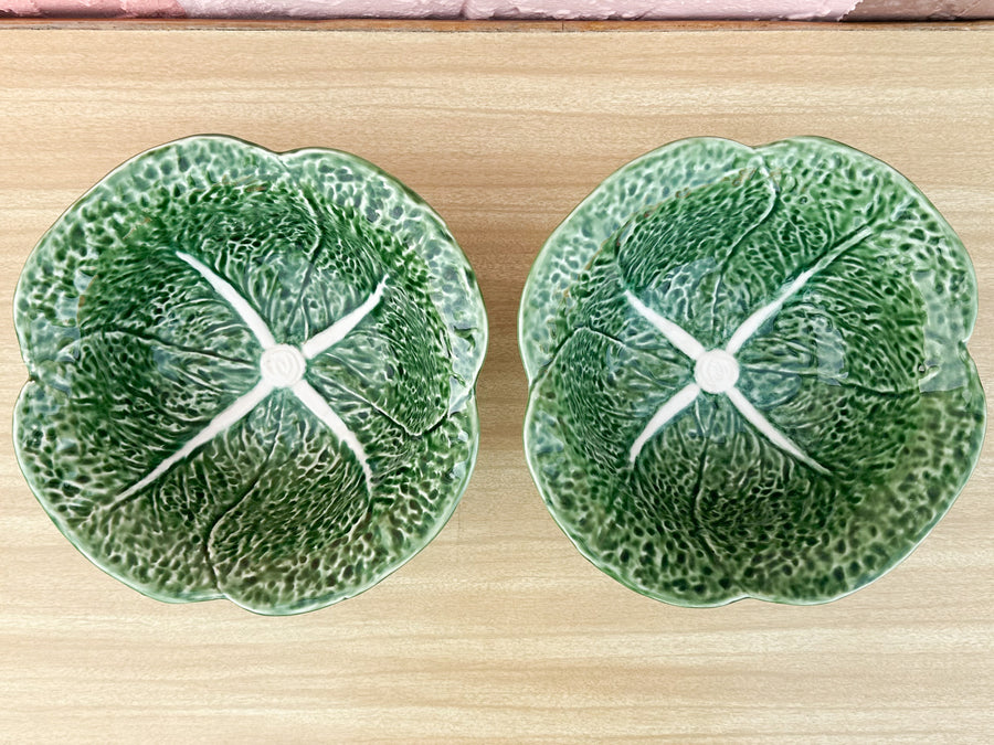 Set of Four Olfaire of Portugal Cabbageware Serving Bowls