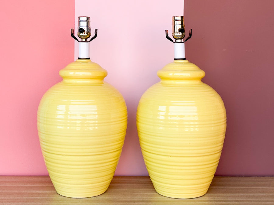 Pair of Happy Yellow Lamps