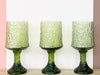 Set of Six MCM Green Glassware