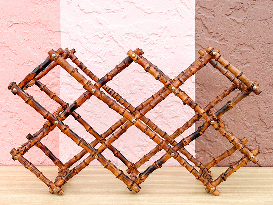 Expanding Bamboo Wine Rack