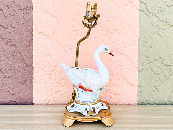 Ceramic Swan Lamp