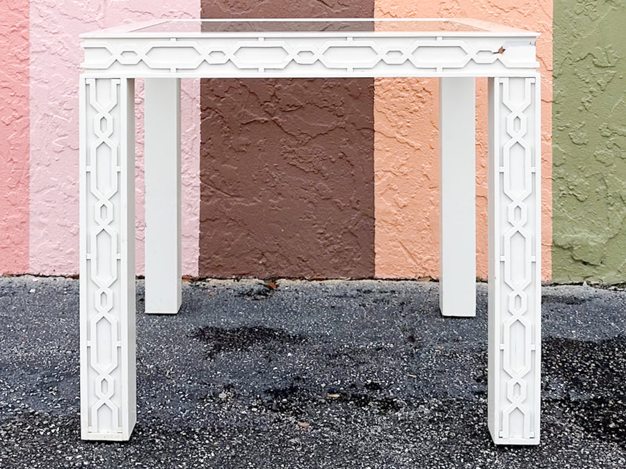 Pair of Fab Fretwork Side Tables