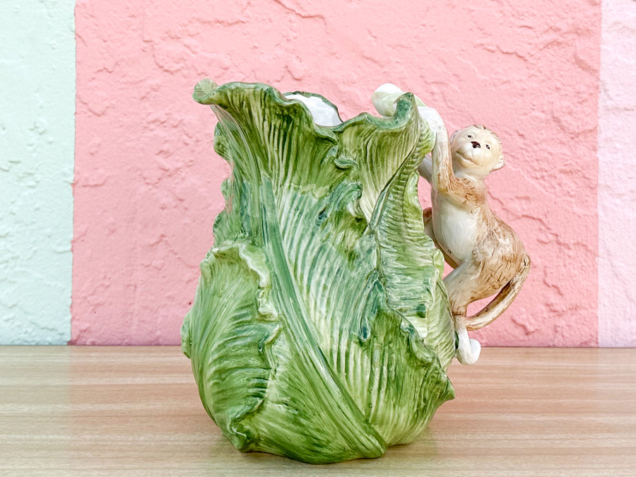 Monkey and Lettuce Leaf Pitcher