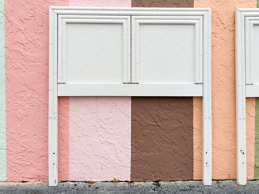 Pair of Rattan Twin Headboards