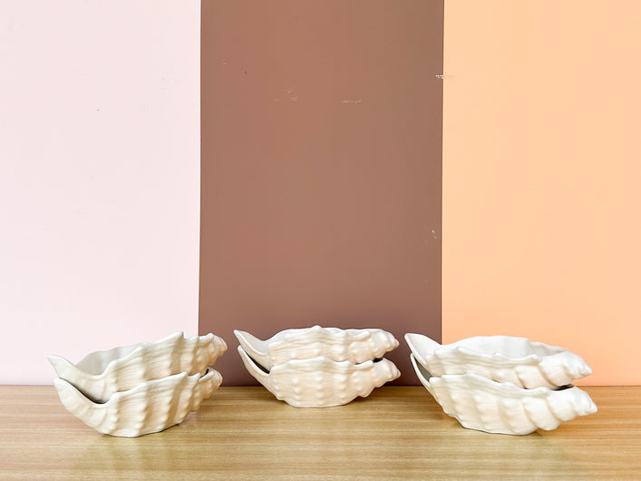 Set of Six Seashell Bowls