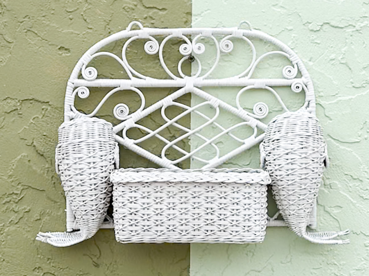 Fish Tail Wicker Wall Basket