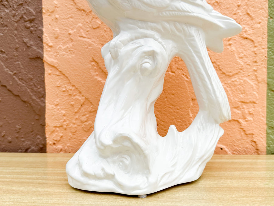 White Ceramic Parrot