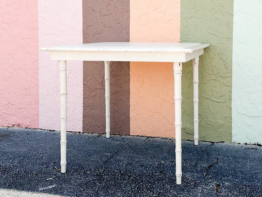 Faux Bamboo Folding Game Table