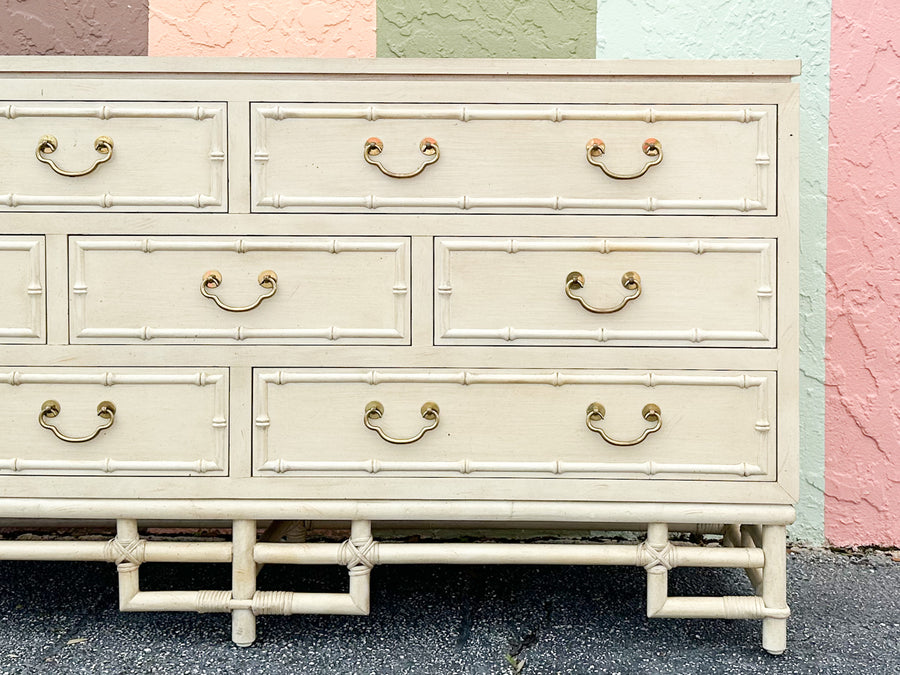 Ficks Reed Faux Bamboo and Rattan Dresser