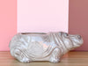 Adorable Ceramic Hippo Cachepot