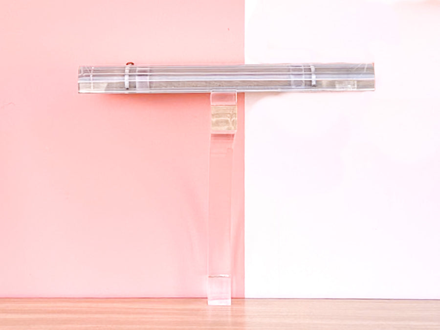 Pair of Lucite Wall Shelves