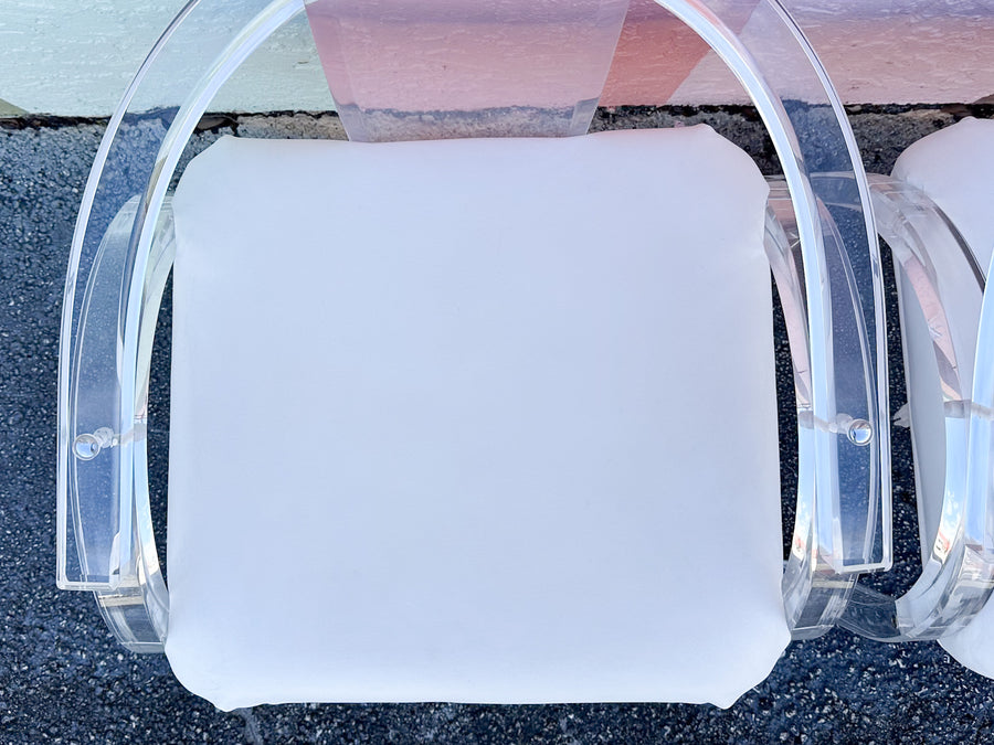 Set of Four MCM Lucite Chairs