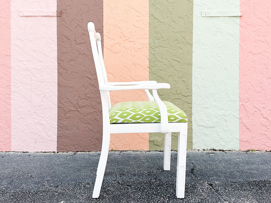 Set of Six Fretwork Dining Chairs