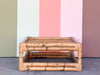 Large Old Florida Rattan Ottoman