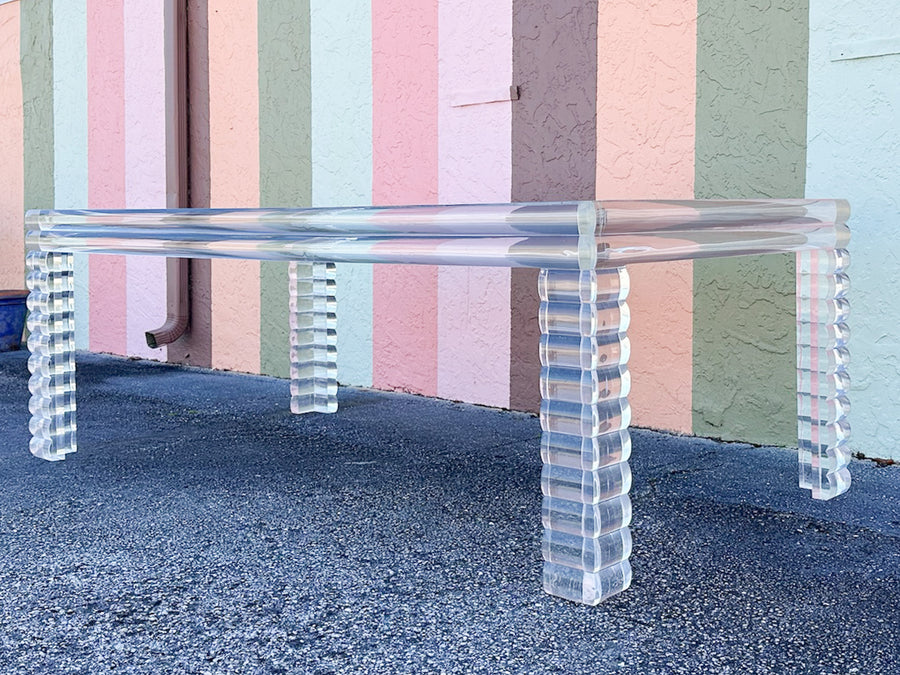 Fab Glam Lucite Stacked Dining Table