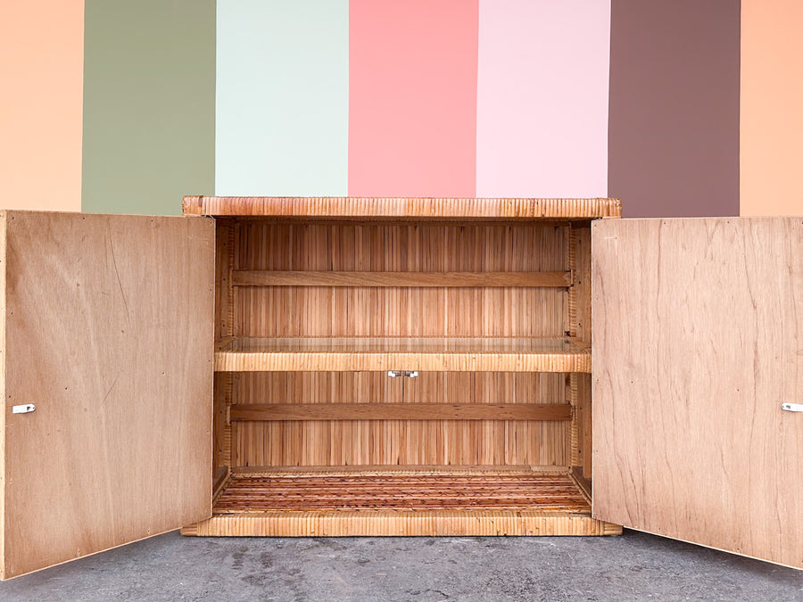 Pencil Reed Rattan Cabinet
