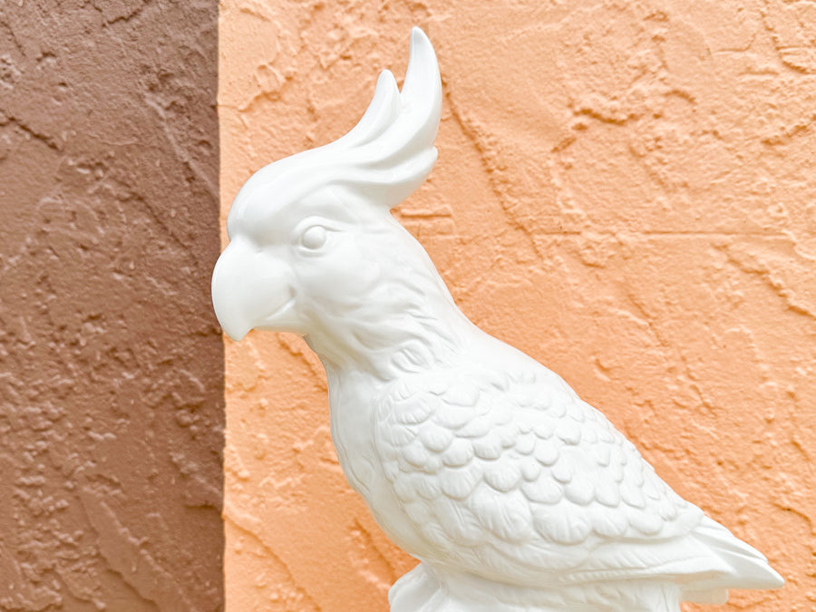 White Ceramic Parrot
