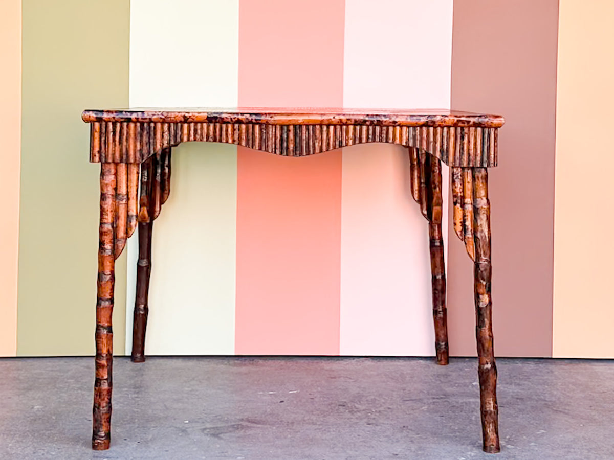 Hand Painted Bamboo Game Table