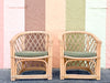 Pair of Ficks Reed Rattan Barrel Chairs