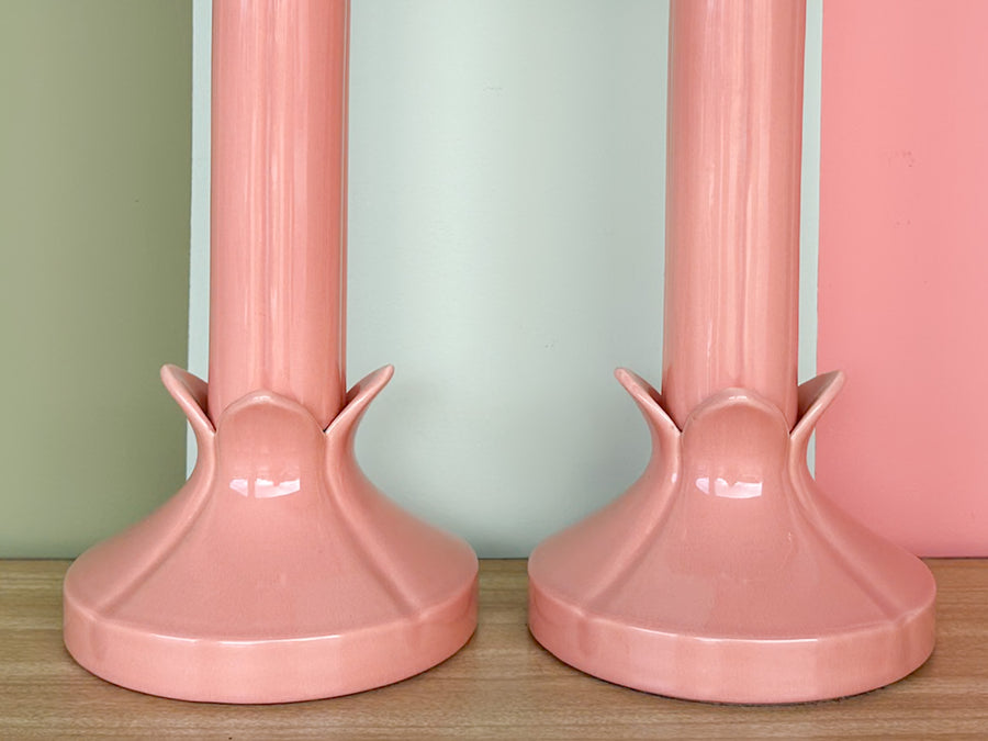 Pair of Roche Style Tulip Lamps