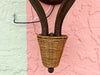 Pair of Iron and Rattan Wall Sconces